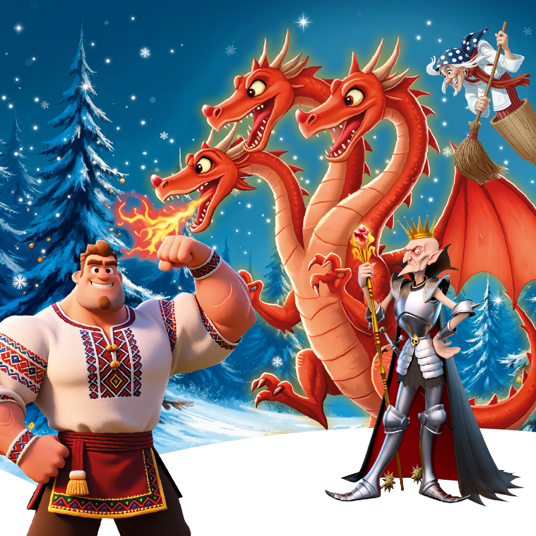 Новогоднее интерактивное шоу "Русские богатыри против змея Горыныча: битва магов".