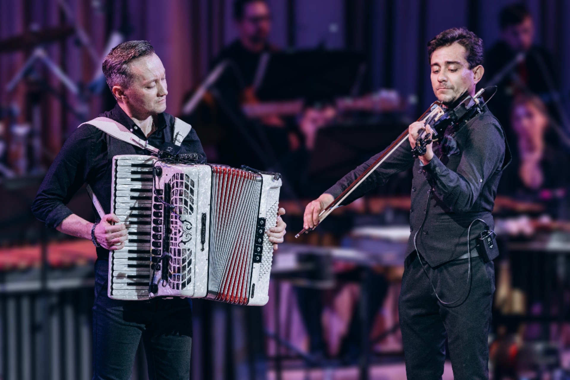 Для милых дам. Леонид Жуковский (скрипка), Василий Кобзарев (аккордеон)